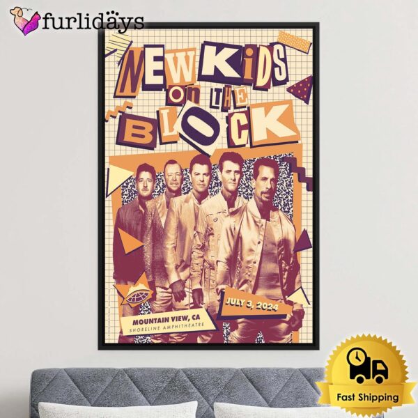 New Kids On The Block Mountain View CA Event Poster Canvas