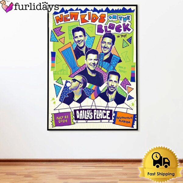 New Kids On The Block Tour In Jacksonville FL July 21 2024 Poster Canvas