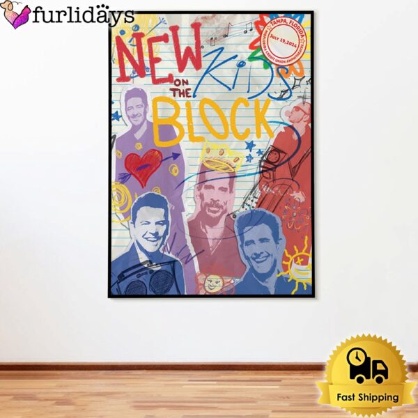 New Kids On The Block Tour In Tampa FL On July 19 2024 Poster Canvas