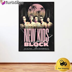 New Kids On The Blocks Tour In West Palm Beach FL On July 20 2024 Poster Canvas