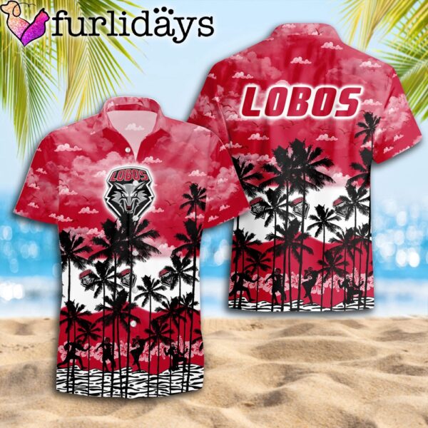 New Mexico Lobos Palms Tree Hawaiian Shirt