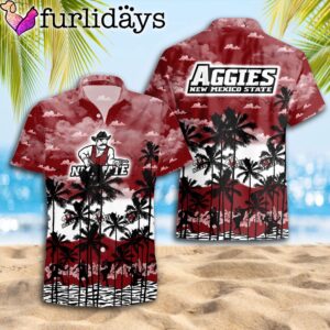 New Mexico State Aggies Palms Tree Hawaiian Shirt