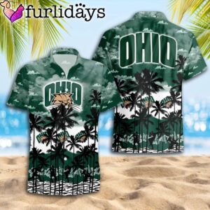 Ohio Bobcats Palms Tree Hawaiian Shirt