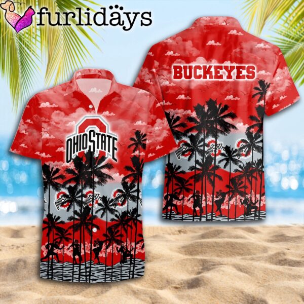 Ohio State Buckeyes Palms Tree Hawaiian Shirt