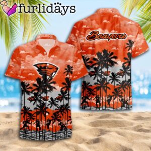 Oregon State Beavers Palms Tree Hawaiian Shirt