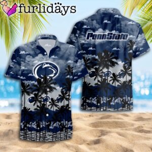 Penn State Nittany Lions Palms Tree Hawaiian Shirt