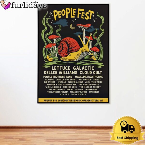 People Fest At Driftless Music Gardens Yuba WI On August 8-10 2024 Poster Canvas