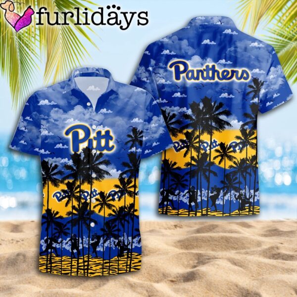 Pittsburgh Panthers Palms Tree Hawaiian Shirt