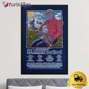 Portland Waterfront Blues Festival On July 2024 Poster Canvas
