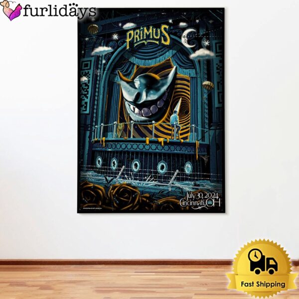 Primus At The Andrew J Brady Music Center Cincinnati OH On July 30 2024 Poster Canvas