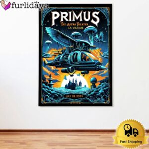 Primus Live At The Astro Amphitheater In La Vista NE On July 28 2024 Poster Canvas