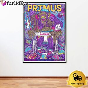 Primus Tour 2024 At The Spokane Pavilion In Spokane Wa On July 20 Poster Canvas