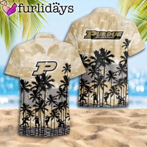 Purdue Boilermakers Palms Tree Hawaiian Shirt