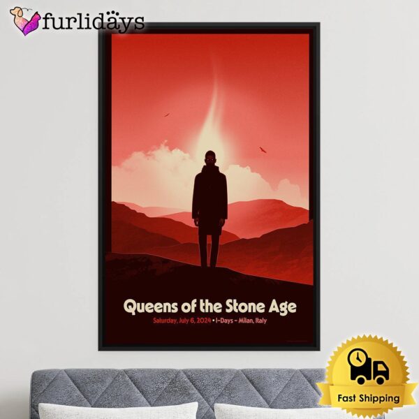 Queens Of The Stone Age Tour 2024 Milan Italy Poster Canvas