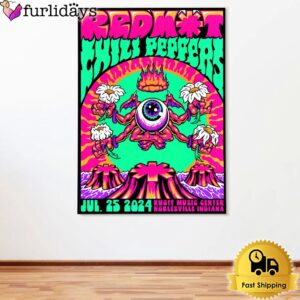 Red Hot Chili Peppers Ruoff Music Center in Noblesville IN On July 25 2024 Poster Canvas