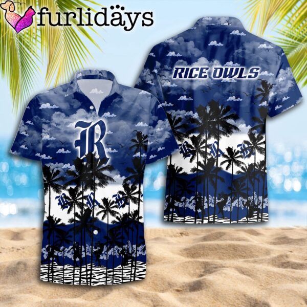 Rice Owls Palms Tree Hawaiian Shirt