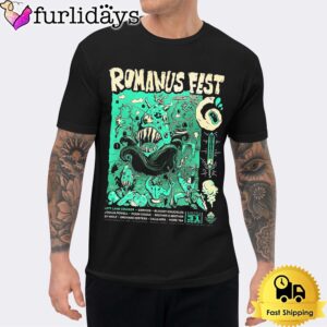 Romanus Fest Evil Corn Alien Artwork With Full Lineup On August 31 2024 Unisex T-Shirt