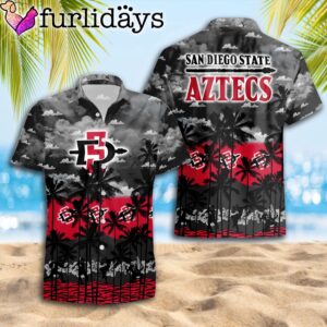 San Diego State Aztecs Palms Tree Hawaiian Shirt