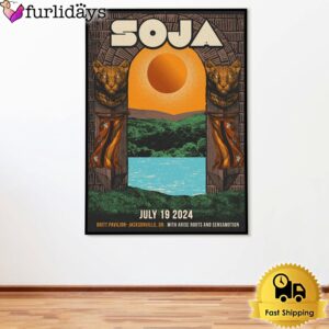 Soja Tour At Britt Pavilion In Jacksonville OR On July 2024 Poster Canvas