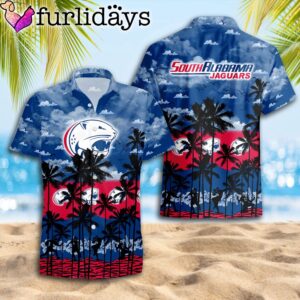 South Alabama Jaguars Palms Tree Hawaiian Shirt