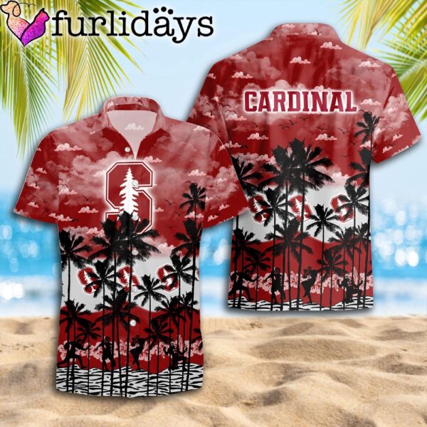 Stanford Cardinal Palms Tree Hawaiian Shirt