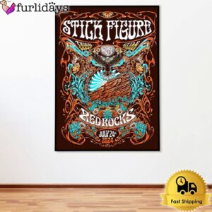 Stick Figure At Red Rocks Amphitheatre In Morrison CO On July 24 2024 Poster Canvas