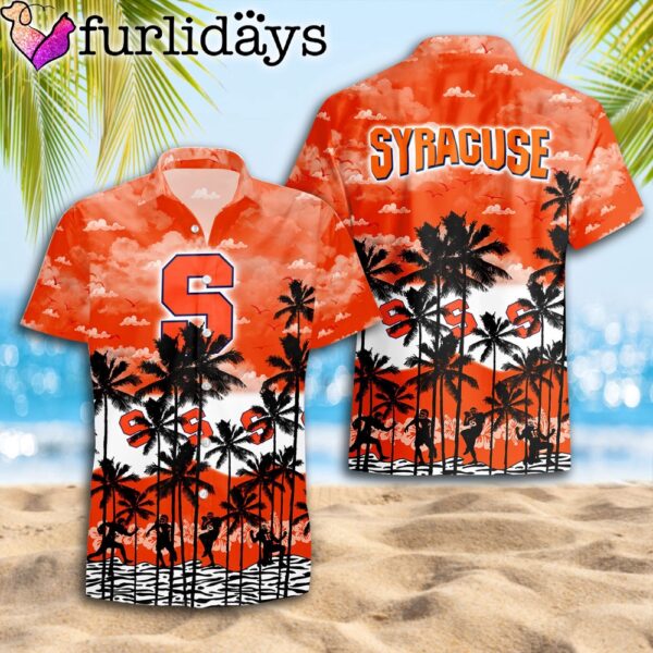 Syracuse Orange Palms Tree Hawaiian Shirt