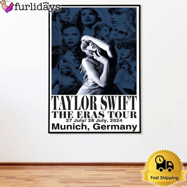 Taylor Swift The Eras Tour On July 27-28 2024 In Munich Germany Poster Canvas