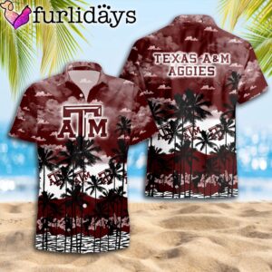 Texas A&M Aggies Palms Tree Hawaiian Shirt