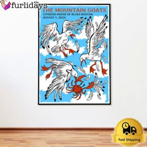 The Mountain Goats Tour In Boston MA On August 1 2024 Poster Canvas
