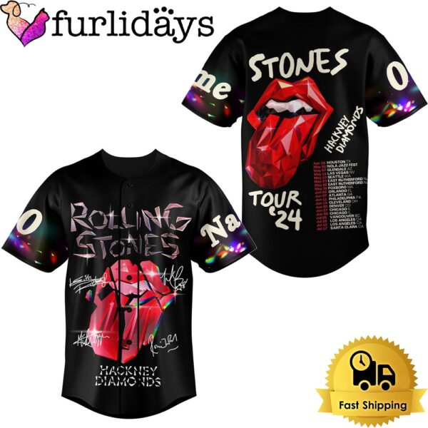 The Rolling Stones Hackney Diamond Tour 2024 Baseball Jersey