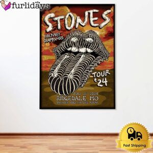 The Rolling Stones Tour In Ridgedale MO On July 21 2024 Poster Canvas