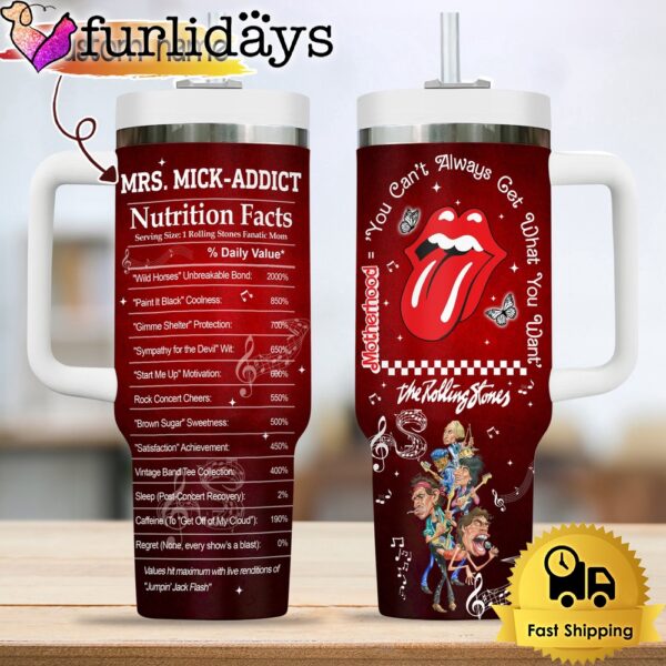 The Rolling Stones You Can’t Always Get What You Want Stanley Tumbler 40oz Custom Name