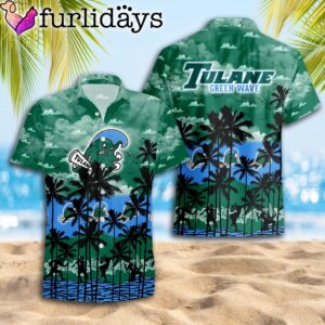 Tulane Green Wave Palms Tree Hawaiian…