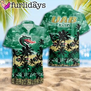 UAB Blazers Palms Tree Hawaiian Shirt