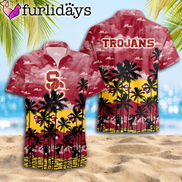 USC Trojans Palms Tree Hawaiian Shirt