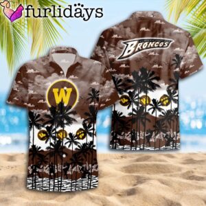 Western Michigan Broncos Palms Tree Hawaiian Shirt