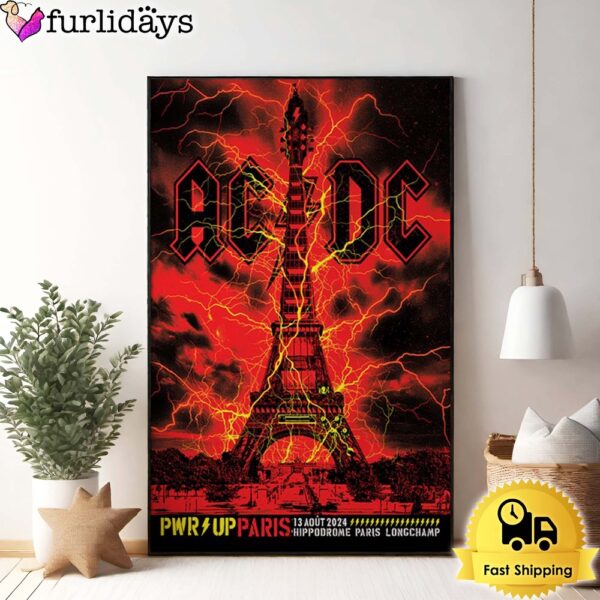 AC DC August 13 2024 Hippodrome Paris Longchamp In Paris France Poster Canvas