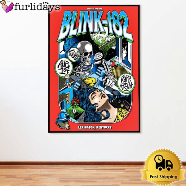 Blink 182 One More Time Tour On August 1 2024 Rupp Arena In Lexington KY Poster Canvas
