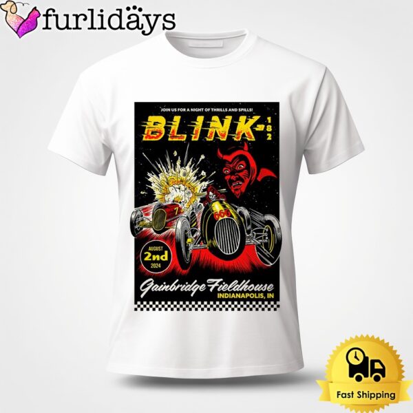 Blink 182 Tour On Aug 2024 Gainbridge Fieldhouse Indianapolis IN Unisex T-Shirt