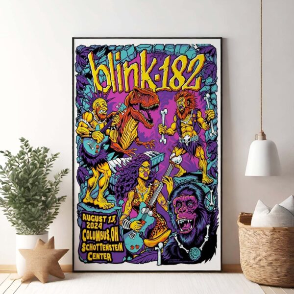 Blink 182 Tour On August 13 2024 Schottenstein Center In Columbus OH Poster Canvas