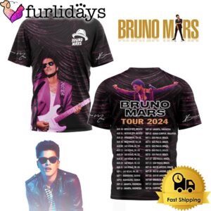 Bruno Mars Tour 2024 All Over Print T Shirt