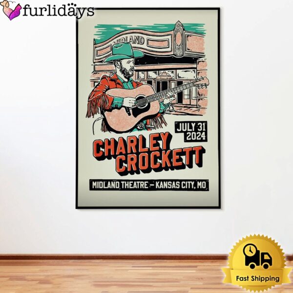 Charley Crockett At Midland Theatre in Kansas City MO On July 31 2024 Poster Canvas