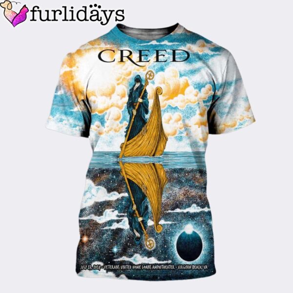 Creed Live At Virginia Beach VA All Over Print T-Shirt