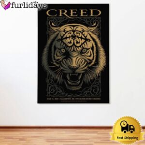 Creed Tour At DTE Energy Music Theatre Clarkston MI On July 31 2024 Poster Canvas