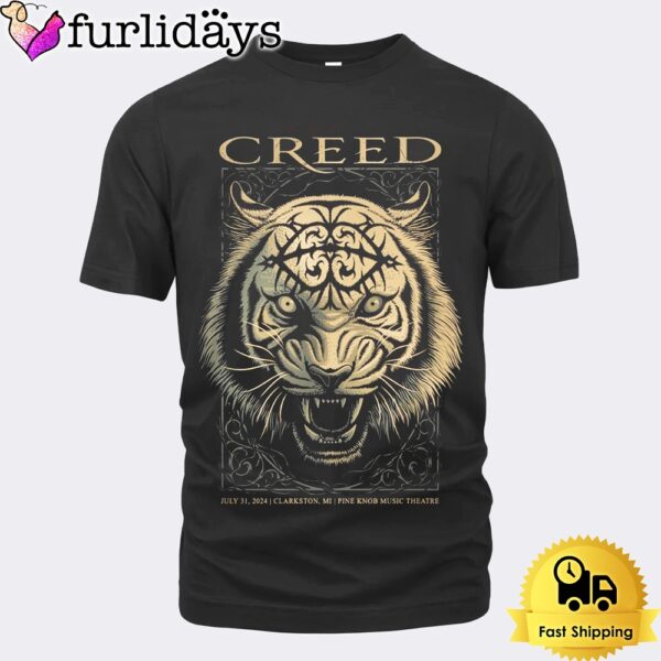 Creed Tour At DTE Energy Music Theatre Clarkston MI On July 31 2024 Unisex T-Shirt