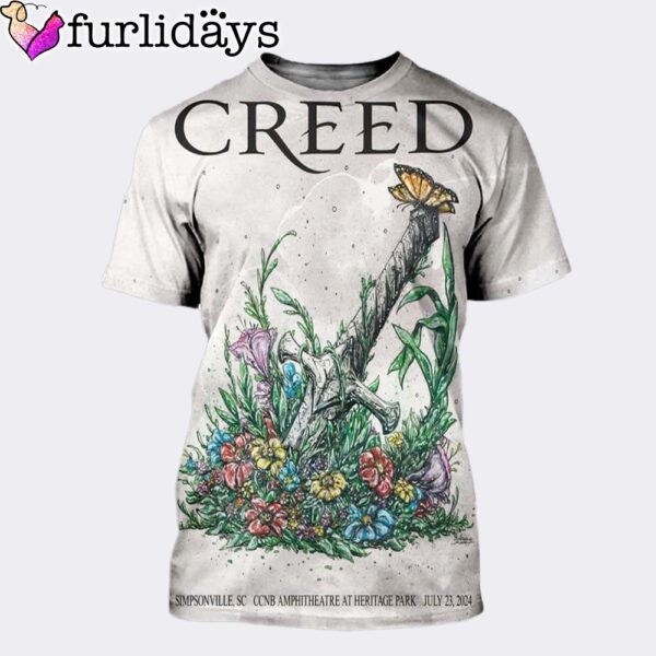 Creed Tour In Simpsonville SC All Over Print T-Shirt
