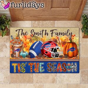 Custom Name Buffalo Bills Tis The Season Doormat