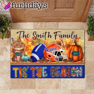 Custom Name Florida Gators Tis The Season Doormat