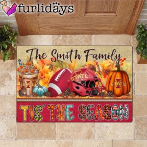 Custom Name Iowa State Cyclones Tis The Season Doormat